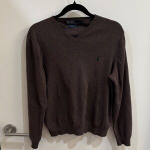 Polo Ralph Lauren Chocolate V-Neck Sweater